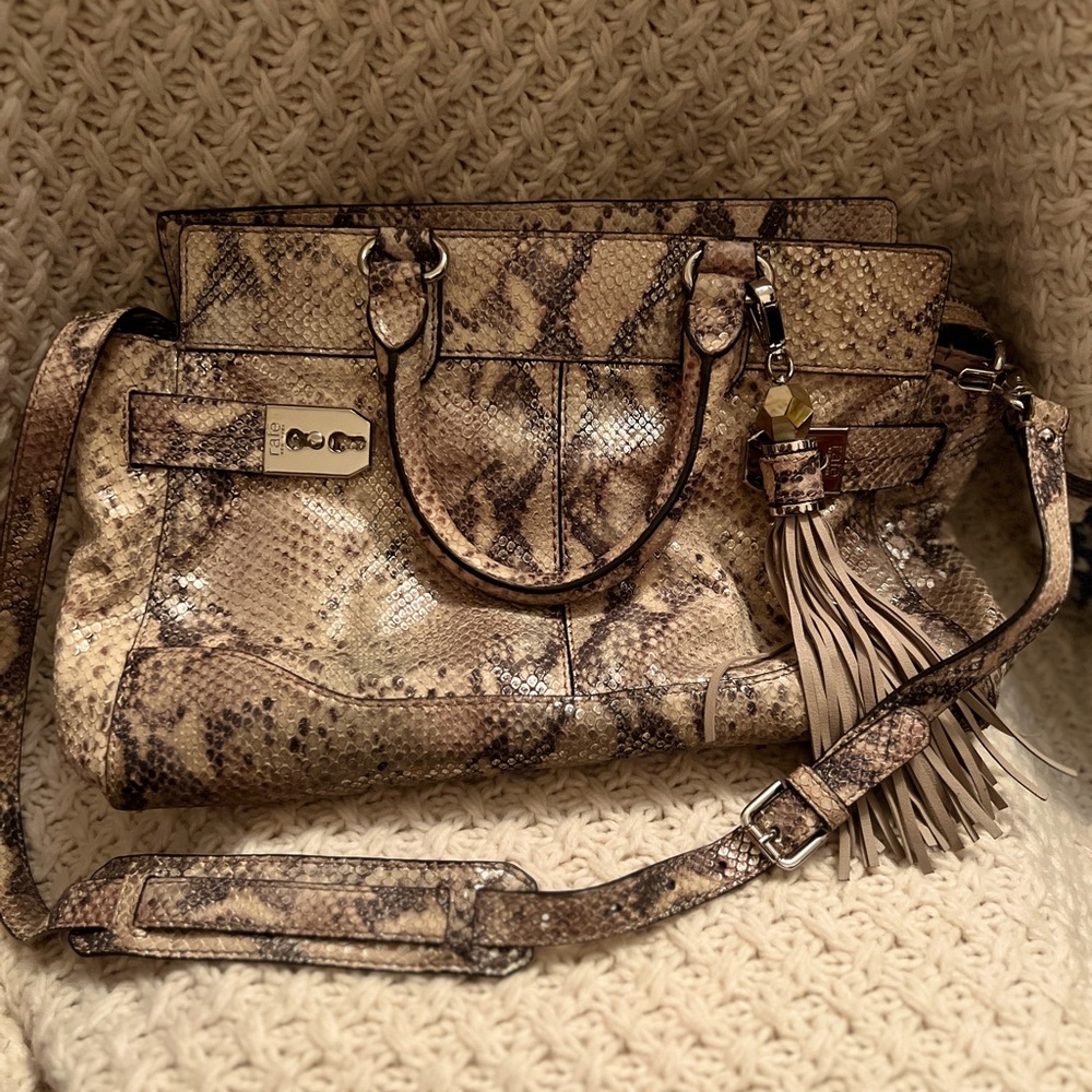 Rafe New York leather snakeskin hobo